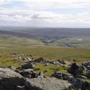 Catterick and the Bollihope Valley from the slopes of Carrs Top