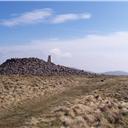 Reaching Windy Gyle summit.