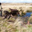 Ruins of an old armoured vehicle.