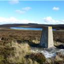 The trig point on Darden Pike, overlooking Darden Lough.