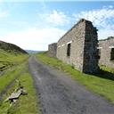 The old railbed passing Bolt's Law Incline Engine House.